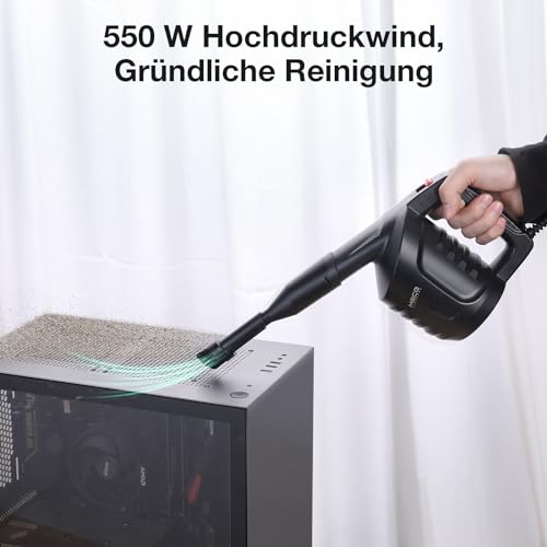MECO ELEVERDE Druckluftspray, Elektrisches Staubgebläse und Tastaturspray, Plug-and-Play Druckluftreiniger für PC, Laptop, Sofa und mehr - Inklusive Druckluftreinigung-Set Luftreiniger Spray-Sprühluft