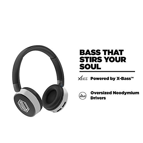 Image of Nu Republic Dubstep Wireless Headphones with Mic (Black and Silver)