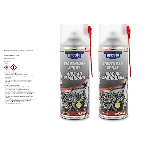 2 x 400 ml spray para ayuda de Presto Starter Arranque Spray Starter Spray Start Pilot