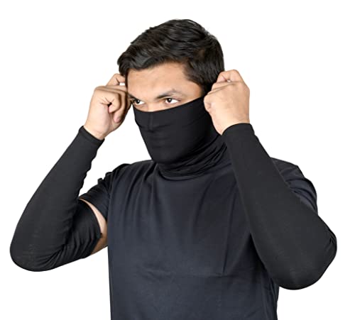 Image of NEON ROCK Winter Pure Cotton Combo Bandan Super Soft, Breathable for Winter Head, Hair & Arm Cover with UV Protection for Headband, Soft Neck Scarf for Biking, Gym, Yoga & Outdoor Use