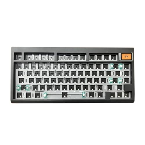 SPEPROECO GMK81 75% Custom Keyboard Kit,81 Keys Wired RGB Hot Swappable Mechanical Gaming Keyboard Kit with Customizable Display and Knob,BT 5.0/2.4 G DIY Mechanical Kit Supports VIA