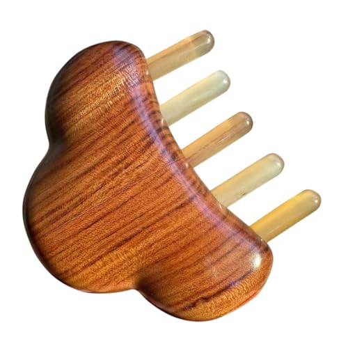 KOCKSHION Wooden Scalp Massage Comb with Gua Sha Feature for Relaxation and Muscle Relief Handheld Acupoint Tool for Home and Spa Use Paddle Brush for Hair Care
