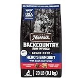 Merrick Backcountry Grain Free Dry Adult Dog Food, Kibble With Freeze Dried Raw Pieces, Hero’s Banquet Recipe - 20.0 lb. Bag