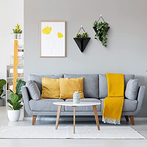 Large Ceramic Wall Planter Set Of 2, Indoor Hanging Planter Wall Decor Geometric Succulent Planters Air Plant Pots Container For Cactus Home Office Decor Gift Idea #TOP4