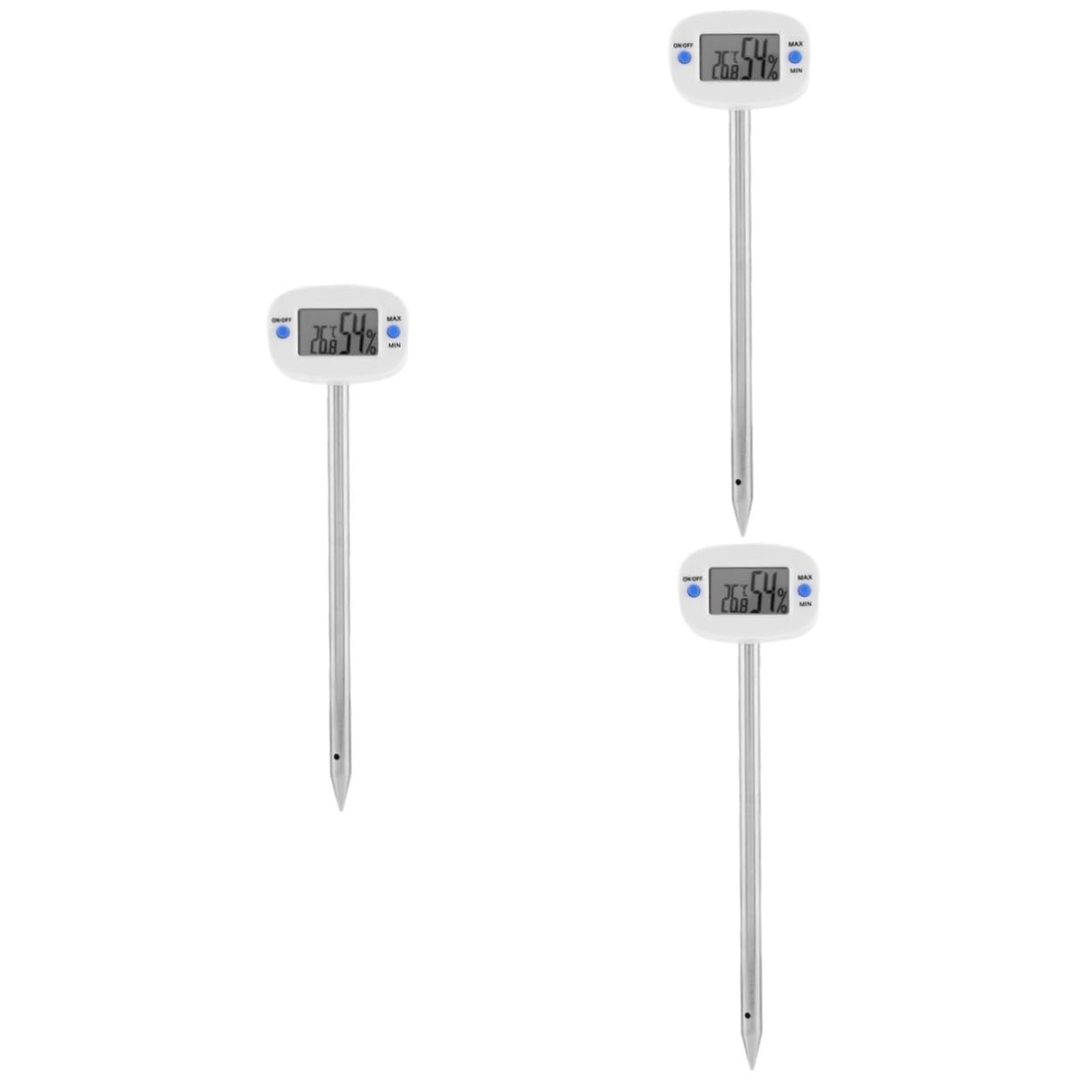 BESTonZON 3 Termómetros De Suelo Medidor De Humedad Del Suelo Sensor De Temperatura Para Compost Tierra Para Macetas Plantas De Exterior Medidor De Humedad Del Agua Del Suelo Medidor