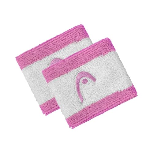 Image of HEAD Striper Wristband | Color: Pink /White | Size: 2.5 inch | Material: Cotton | for Men & Women | Moisture-Wicking Properties | Dry and Comfortable | Secure and Snug fit | Flexible