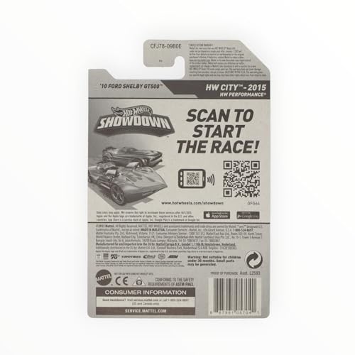 Hot Wheels 2015 Ford Shelby GT500 ZAMAC 1:64 miniatura 2