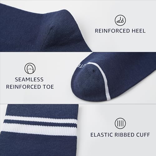 netdraw Men's Super Soft Bamboo Viscose Crew Socks Breathable Seamless Reinforced Toe 3 Pack4