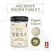 Korean Soup Broth Stock Anchovy Broth Tablet 2 PACK (4G X 100 TABLETS) 14.1OZ Big Size 한알육수 Tablet Easy Korean food Instant Anchovy Traditional Korean Soup Base Value Natural Ingredients Instant Korean snacks 2 Pack 14.1 Oz