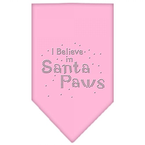 Mirage Pet Products Santa Paws Rhinestone Bandana, Large, Light Pink