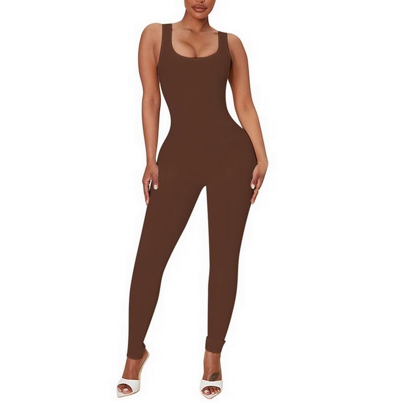 Jumpsuit de yoga pour femme avec brassière rembourrée