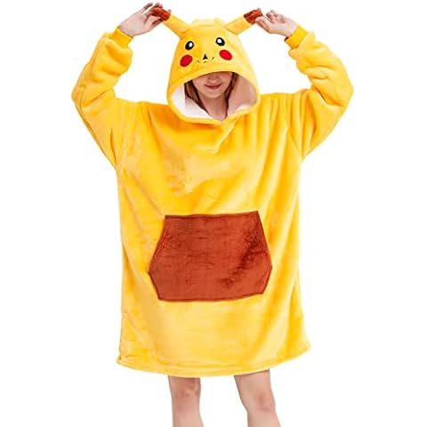 Manta con Capucha Franela Suave Vestido Suéter Suéter Cálido y Cómodo TV Manta Sudadera con Capucha Gruesa Cover