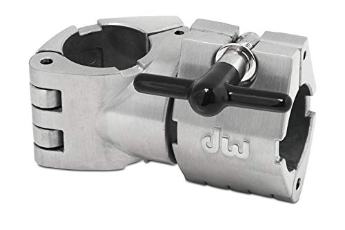 Drum Workshop 1.5" (3.81 cm) to 1.5" (3.81 cm) T Leg Rack Clamp, Silver, inch