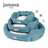 JAMAXX Hunde-Körbchen Bequem Weich, Wendekissen Waschbar Hundekorb Hundebett mit Komfort-Polsterung PDB2089 (L) 90x75 Petrol