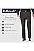 Haggar Mens Premium Comfort Classic Fit Pleat Expandable Waist Dress Pants, Black, 44W x 32L US