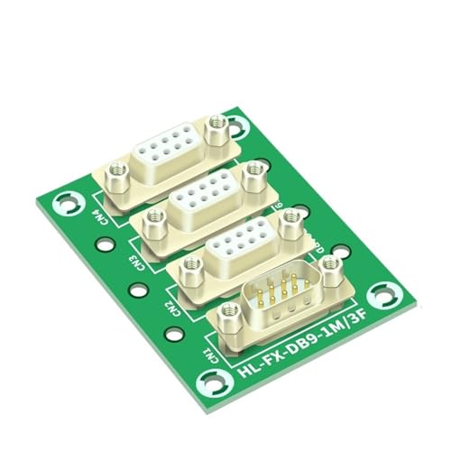 Module d'interface D-SUB DB9 mâle vers femelle pour rail DIN et panneau