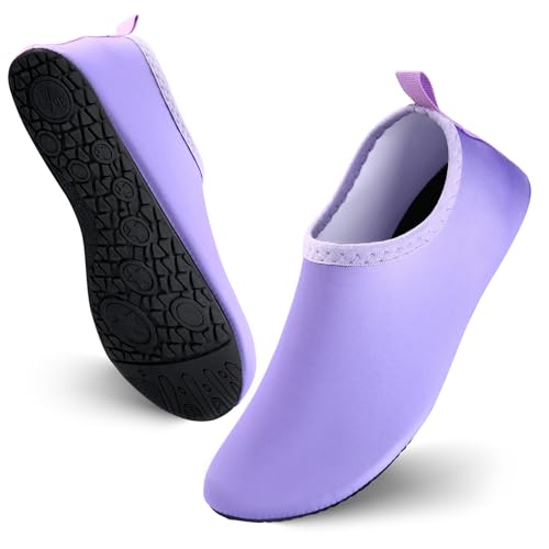 JOTO Water Shoes for Women Men Kids, Barefoot Quick-Dry Aqua Water Socks Slip-on Swim Beach Shoes for Snorkeling Surfing Kayaking Beach Walking Yoga