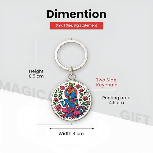 Image of MG | Protective Evil Eye /Spiritual Symbols /Om /Motivational Keychains | Double-Sided Metal Key Ring | Good Luck and devine Charm for Car, Bike, Home & Office