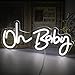 SIGNSHIP Oh tesoro LED Neon Lettere Lights, Insegne al neon della lettera Parola al neon Luce bianca Muro d'arte Decor per Fotocamera per la cameretta del bambino da letto Festa di matrimonio del bar