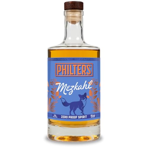 Philters Non-Alcoholic Mezkahl, Zero Proof Mezcal Spirit, Alternative Drink Made in USA, All Natural Flavors, 25 Fl Oz
