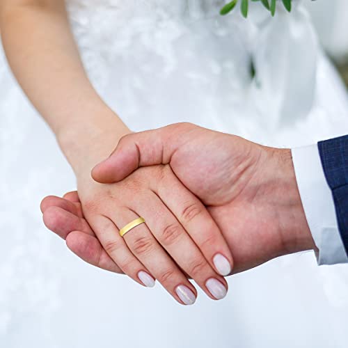 3Mm Domed Wedding Band In 10K Yellow Gold #TOP4