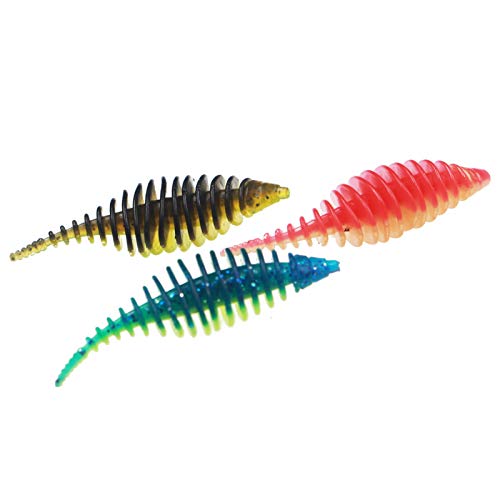 Iscas de pesca falsas, 10 peças de PVC ecológico 5 cm iscas artificiais biônicas falso equipamento d