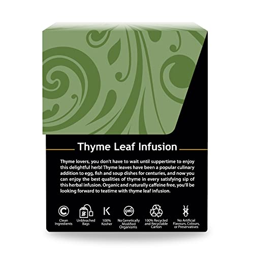 Buddha Teas Organic Thyme Leaf Tea - Ou Kosher, Usda Organic, Ccof Organic, 18 Bleach-Free Tea Bags #TOP4
