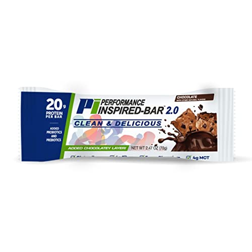 Performance Inspired Nutrition Protein Bar 2.0 Mixed Box – 12 Bars (4 Chocolate, 4 Peanut Butter, 4 Birthday Cake) – 20G Protein, 6G Fiber, 4G MCTs, 1 Billion CFU Probiotics – Gluten-Free - Image 5