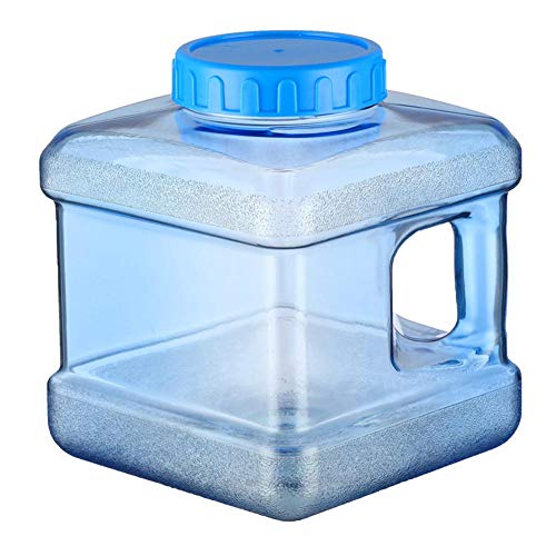 Keptfeet 5L 7.5L PC Square Transparent Water Container Car Self-driving Portable Thicken Bucket with Cap
