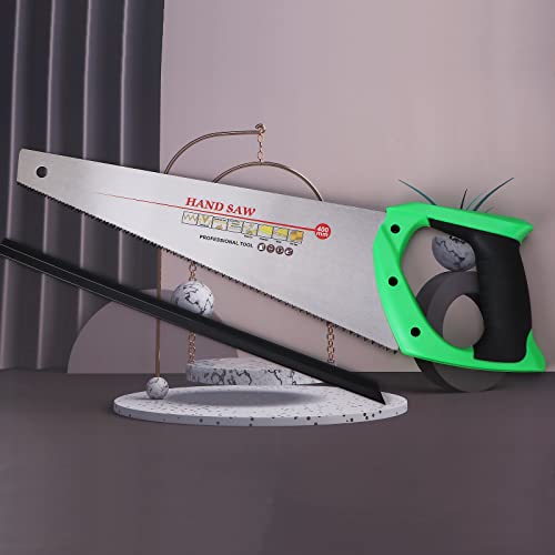 16 Inch Hand Saw Fine Cut Soft Grip Handsaw 7 Tpi Professional Hand Saw For Sawing, Trees Trimming & Pruning, Laminate, Gardening, Cutting Wood, Cross Cut, Pvc Pipes, Chipboard, Veneer, Woodworking #TOP3