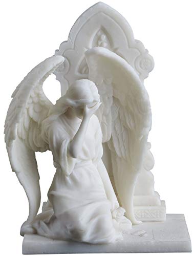 Weeping Angel of Grief Covering Face Statue Sculpture Figurine