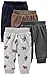 Produktbild Simple Joys by Carter's Unisex Baby 4-Pack Fleece Pants Lässige Hose, Braun/Dunkelgrau/Hellgrau Bärenaufddruck/Marineblau, 0 Monate (4er Pack)