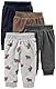 Simple Joys by Carter’s Unisex Baby 4-Pack Fleece Pants Freizeithose, Braun/Dunkelgrau/Hellgrau Bärenaufddruck/Marineblau, 0-3 Monate (4er Pack)