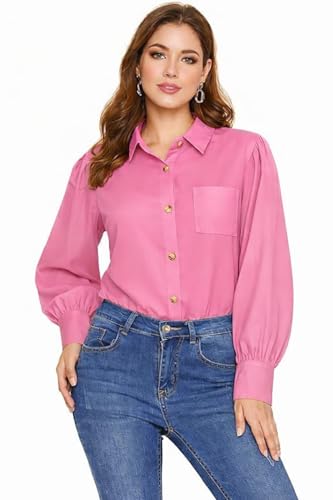 Image of MIZAGO Regular Fit Women's Casual Long Sleeve Rayon Shirt