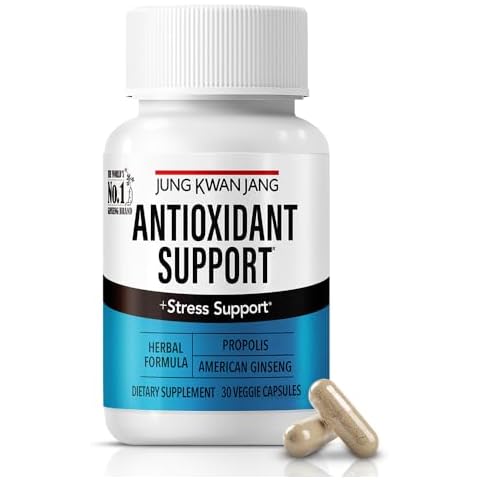 JungKwanJang Antioxidant Support Blend - Boost Immunity and Energy with Propolis (229mg) and American Ginseng (143mg), 30 Capsules for Men and Women Cover