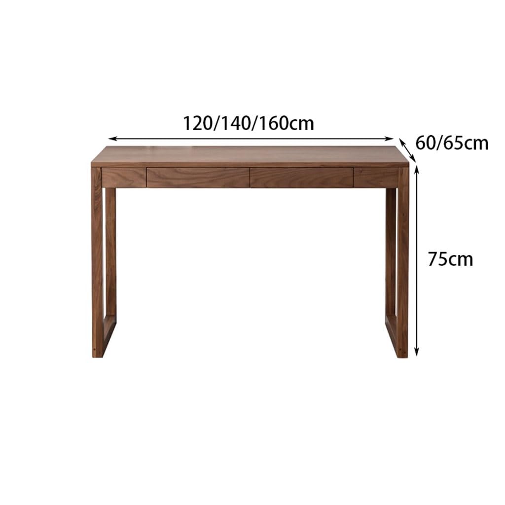 Home-Office-Schreibtischesa Schwarzer Walnuss-Schreibtisch, moderner minimalistischer Computertisch, Schreibtisch aus Massivholz, Schreibtisch for Zuhause, Arbeitszimmer, Bürotisch Kleiner Schreibtisc