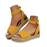 Orthopedic Wedge Sandals for Women Summer Dressy 2025 Women's Ankle Strap Open Toe Espadrilles Comfortable Platform Wedges Sandal Boho Beach Shoes