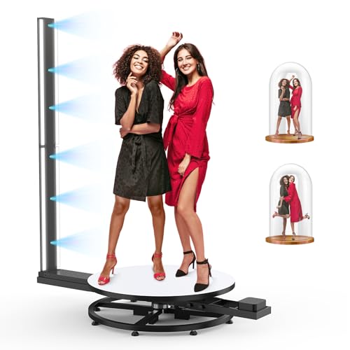 MWE Full Body 3D Scanner for 3D Printing with Software,6 HD Cameras Automatic 360 Rotation 3D Printer Scanner Metrology-Grade Precision 0.01mm for People up to 2 Meters (40in)