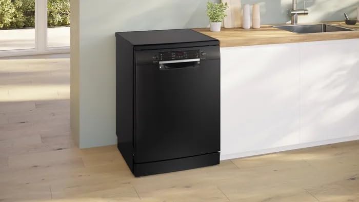 Interior view of Bosch Series 4 Dishwasher with VarioFlex baskets