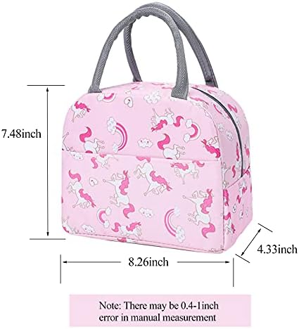 Andiker Insulated Lunch Bag, Oxford Cloth Leak-Proof Thermal Lunch Organizer Lunch Box Water-Resistant Tote Bag for Men Women Children Outdoor Picnic School Work (Horse)