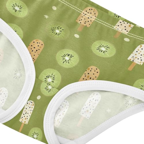 Wusikd Kiwi Popsicle Girls' Underwear Cotton Girls Briefs Soft Toddler Underwear 2T4
