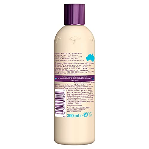 Aussie Miracle Moist Shampoo für trockenes Haar, 300 ml