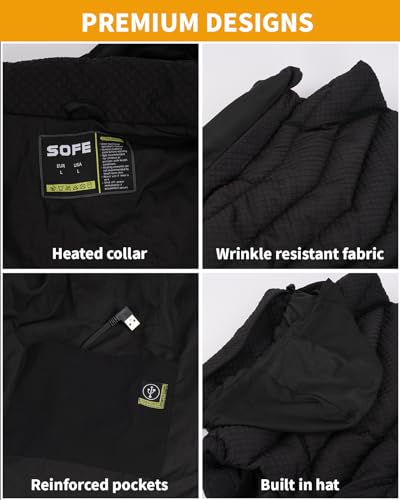 Sofe Lightweight Heated Vest for Men/Women with Battery Pack Rechargeable Electric Heated Apparel Battery Included4