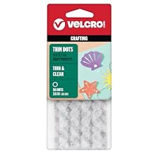 علامة VELCRO التجارية - مثبتات شفافة رقيقة | الغرض العام / الملف الشخصي المنخفض | مثالية للمنزل أو المكتب | 3 / 8 "الدوائر ، 56-العد - واضح
