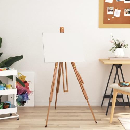 Mokuyary Caballete de madera,Altura e Inclinación Regulable | Ideal para Exposiciones Adultos,Ligero y fácil de plegar Caballete de pintura madera maciza de haya 100x104x172 cm