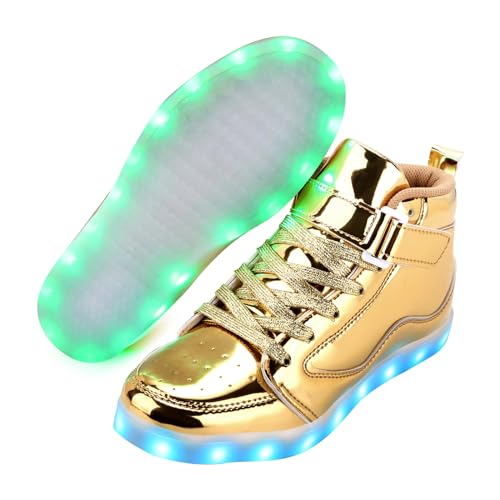 Image of Light Up Shoes Men Women LED Shoes USB Charging Adult High Top LED Sneakers Glow in The Dark Footwear for Dancing Party Festivals Festivals