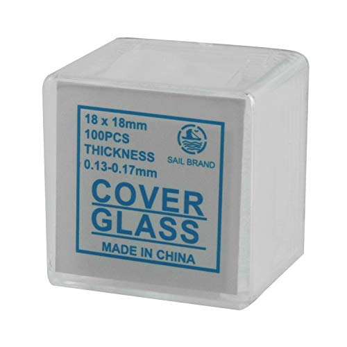 Dgzzi Coverslip 100Pcs 18X18Mm Microscope Cover Glass For Basic Biological Science Education #TOP4