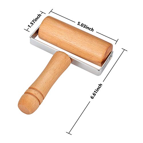 Pizza Roller, 2 Pieces Pizza Dough Roller, Wooden Pasta Rolling Pins Dough Baker Roller Set For Home Kitchen Baking Cooking, Non-Stick Time-Saver Rolling Pin #TOP1