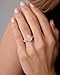 PAVOI 14K Yellow Gold Plated 1.7CT Pear Cubic Zirconia Eternity Engagement Ring Fake Wedding Bridal Promise Pack for Women - Hidden Halo Ring Set - Size 7
