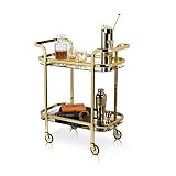 Viski Stainless Steel Gold Bar Cart